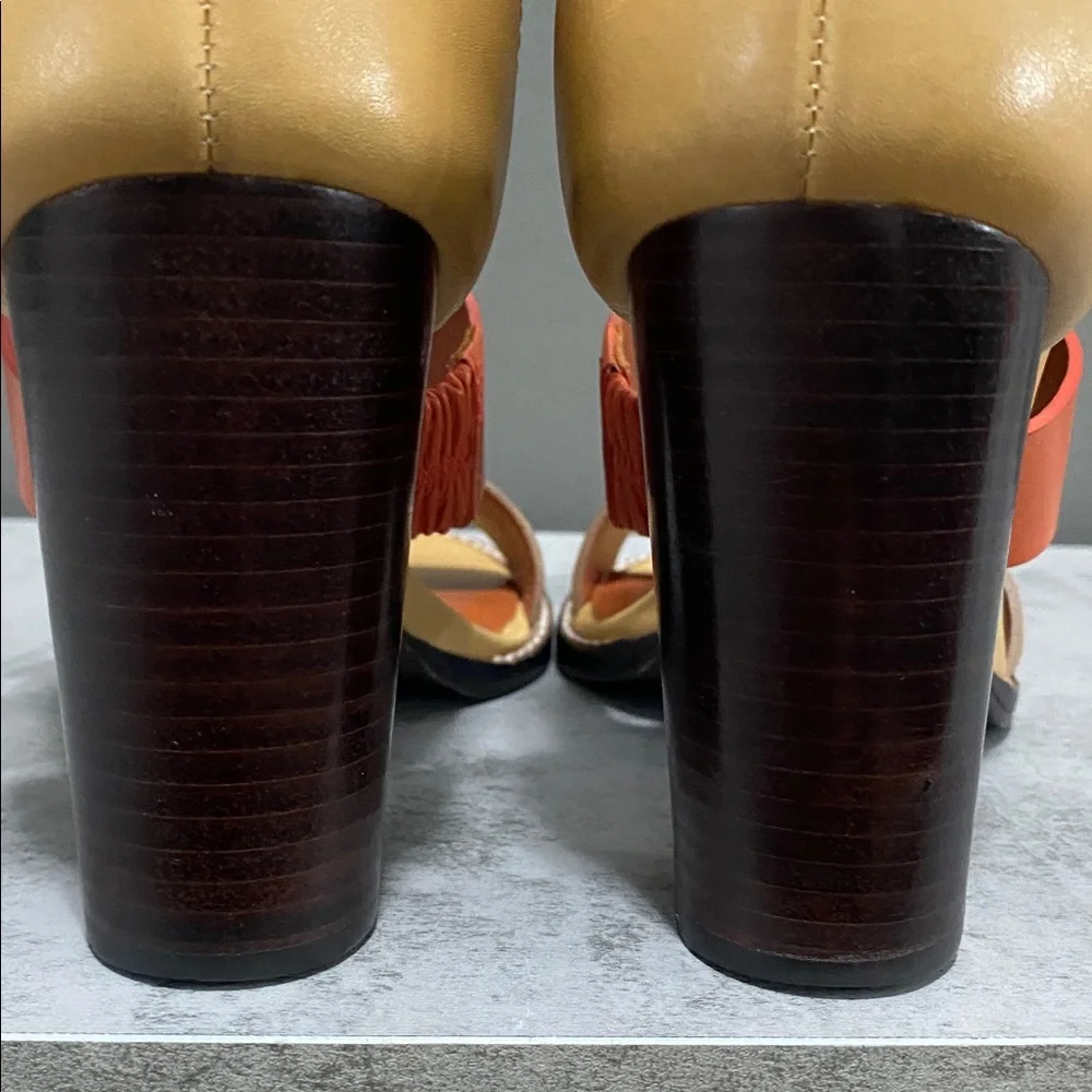 Rebecca Minkoff Double Strap Block Heel Open Toe Sandals/Heels Size 7 - Picture 8 of 16